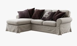 3d model of ikea ektorp two-seat sofa chaise