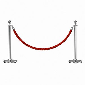 Silver Stanchion Red Velvet Rope