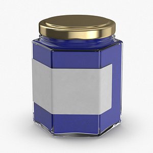 3D natural-pigment-in-glass-jars---blue model