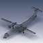 3d q400 bombardier airliner model
