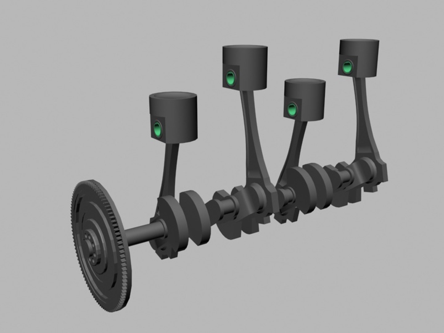3d piston animation