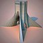 realistic azadi tower 3d c4d