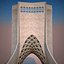 realistic azadi tower 3d c4d