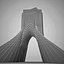 realistic azadi tower 3d c4d
