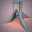 realistic azadi tower 3d c4d