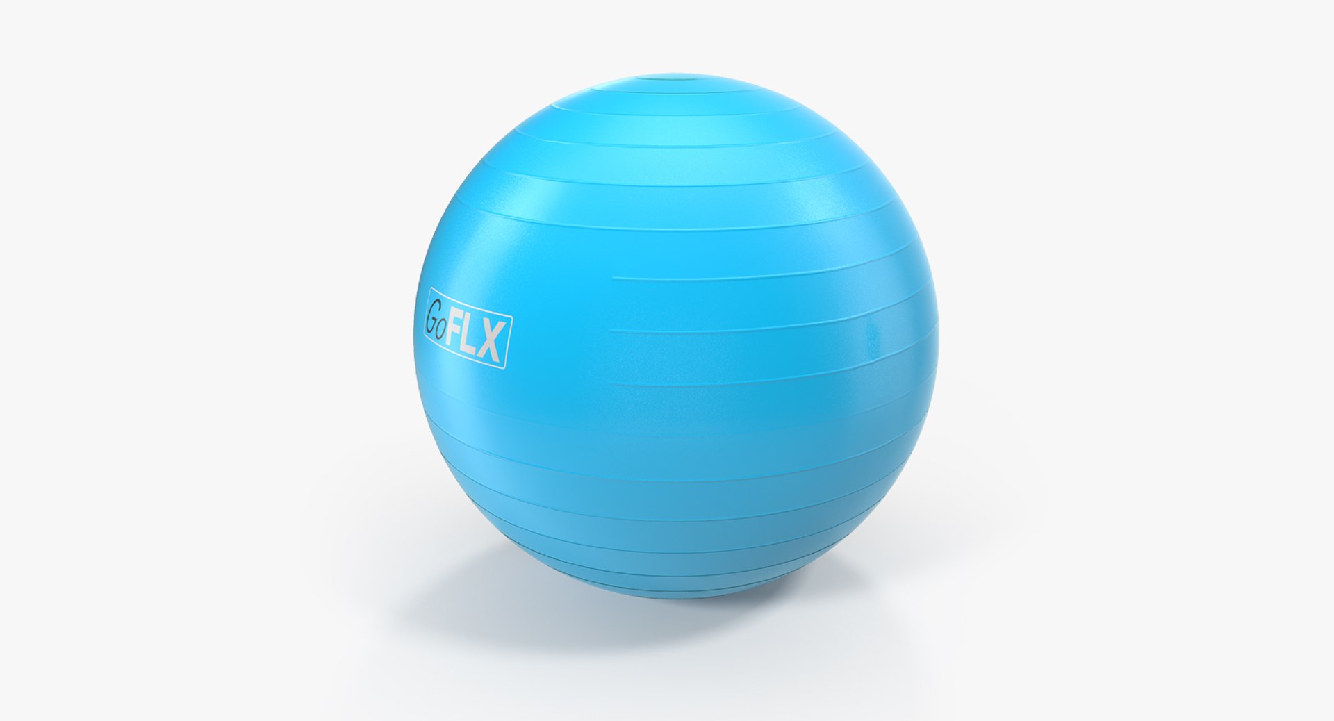 Fitness Stability Ball Blue 3D model preview