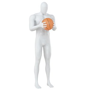 3D abstract mannequin basketball ball