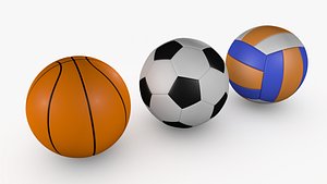 Sport Balls 3D model