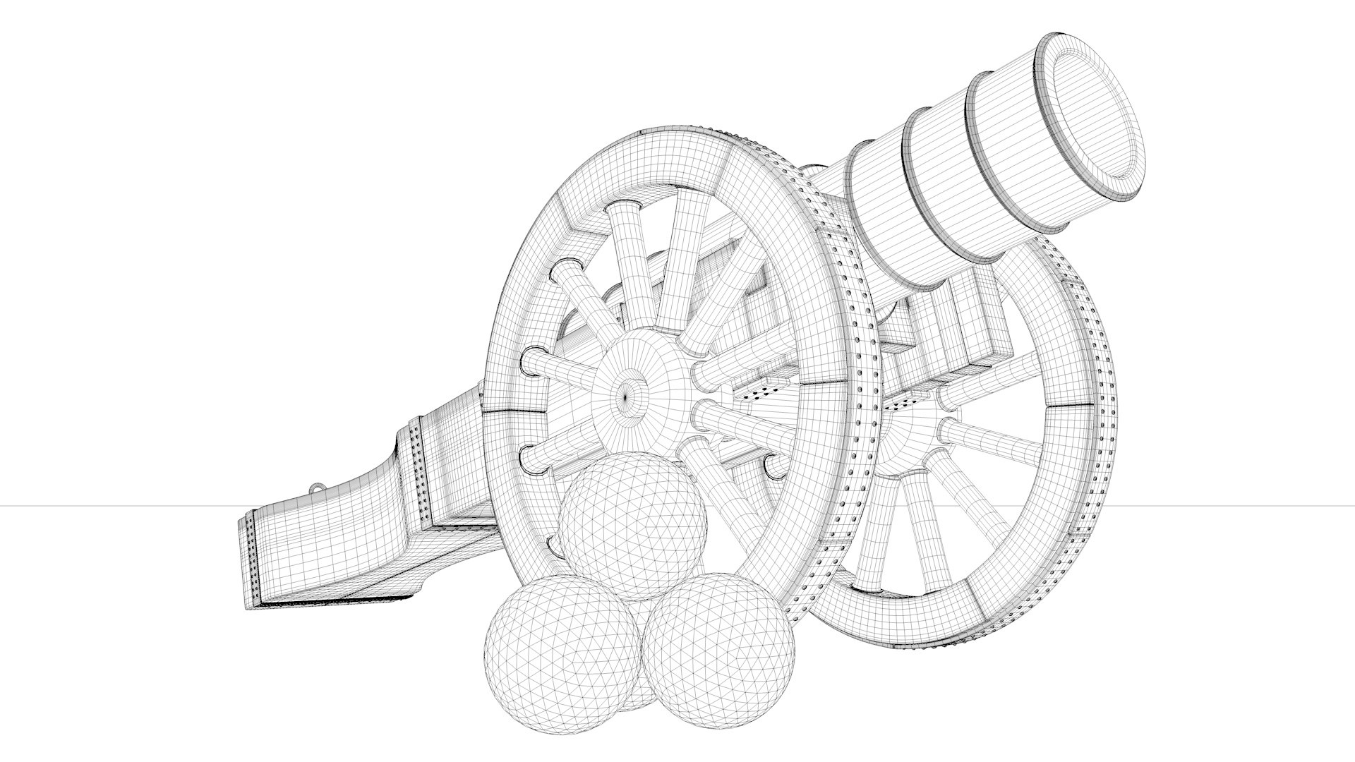 3D An old medieval cannon model TurboSquid 1787656