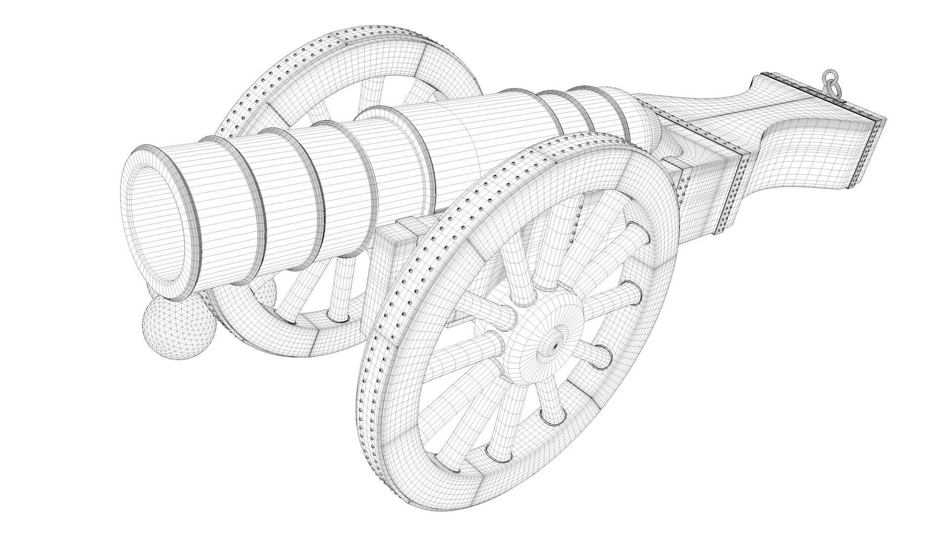 3D An old medieval cannon model TurboSquid 1787656