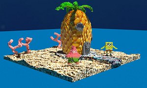 voxel spongebob 3D model
