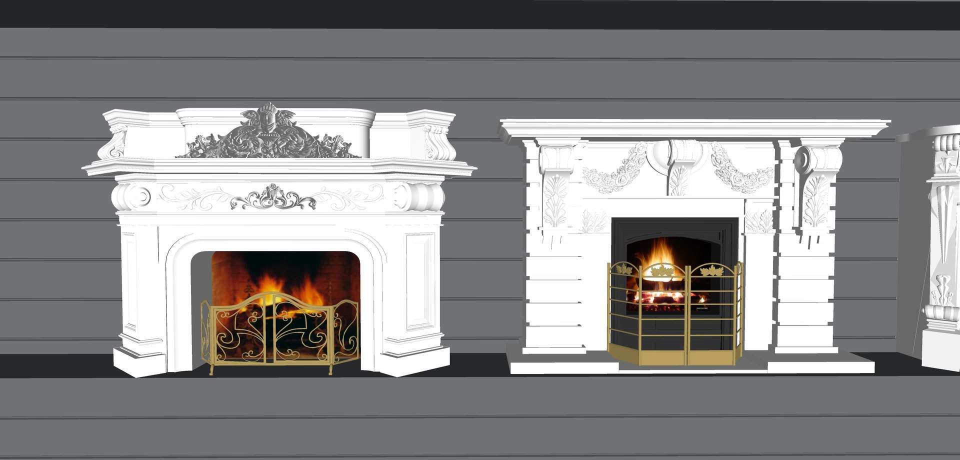 3D Modern European Fireplace TurboSquid 2016152   Moderneuropeanfireplace3 