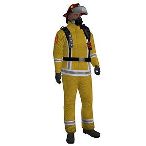 Fireman 4 LOD1 Rigged