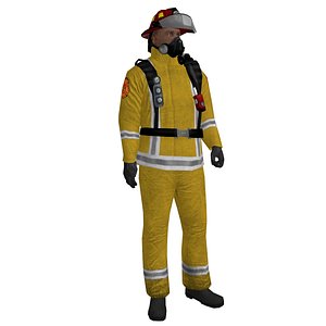 Fireman 4 LOD1 Rigged