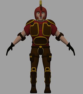 Roman Soldier Armoured - Textured