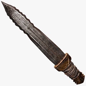 Ornament Ritual Dagger Low Poly