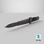 Adaga Ritual Ornamental Low Poly