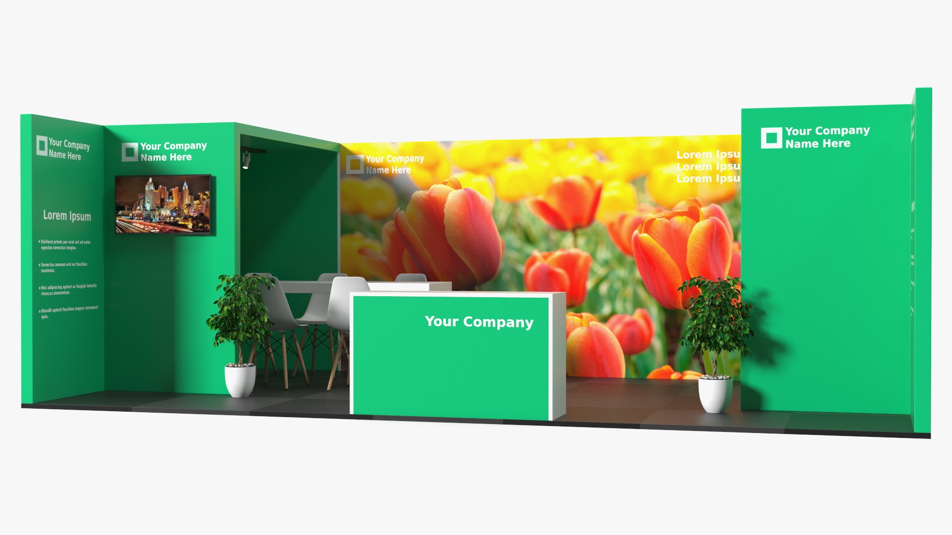 Exhibition Stand Design 3D model preview