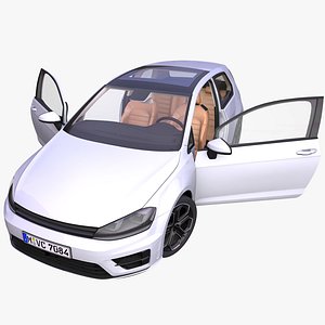 generic german hatchback 3D model