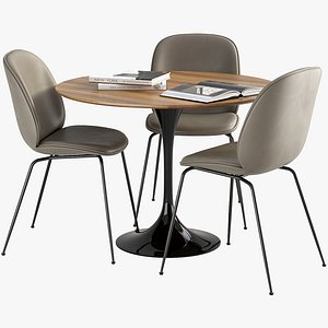 Beetle Side Chair Saarinen Round Dining Table