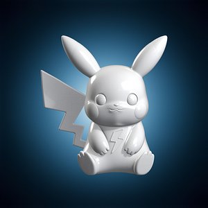 3D Pikachu Pokemon Collectible Figure model