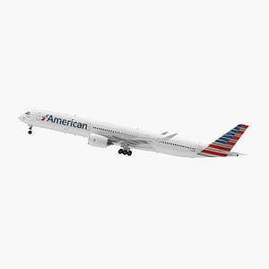 3D airbus a350-1000 american airlines model