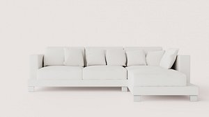Modern Upholstered Sectional Sofa with Right Chaise