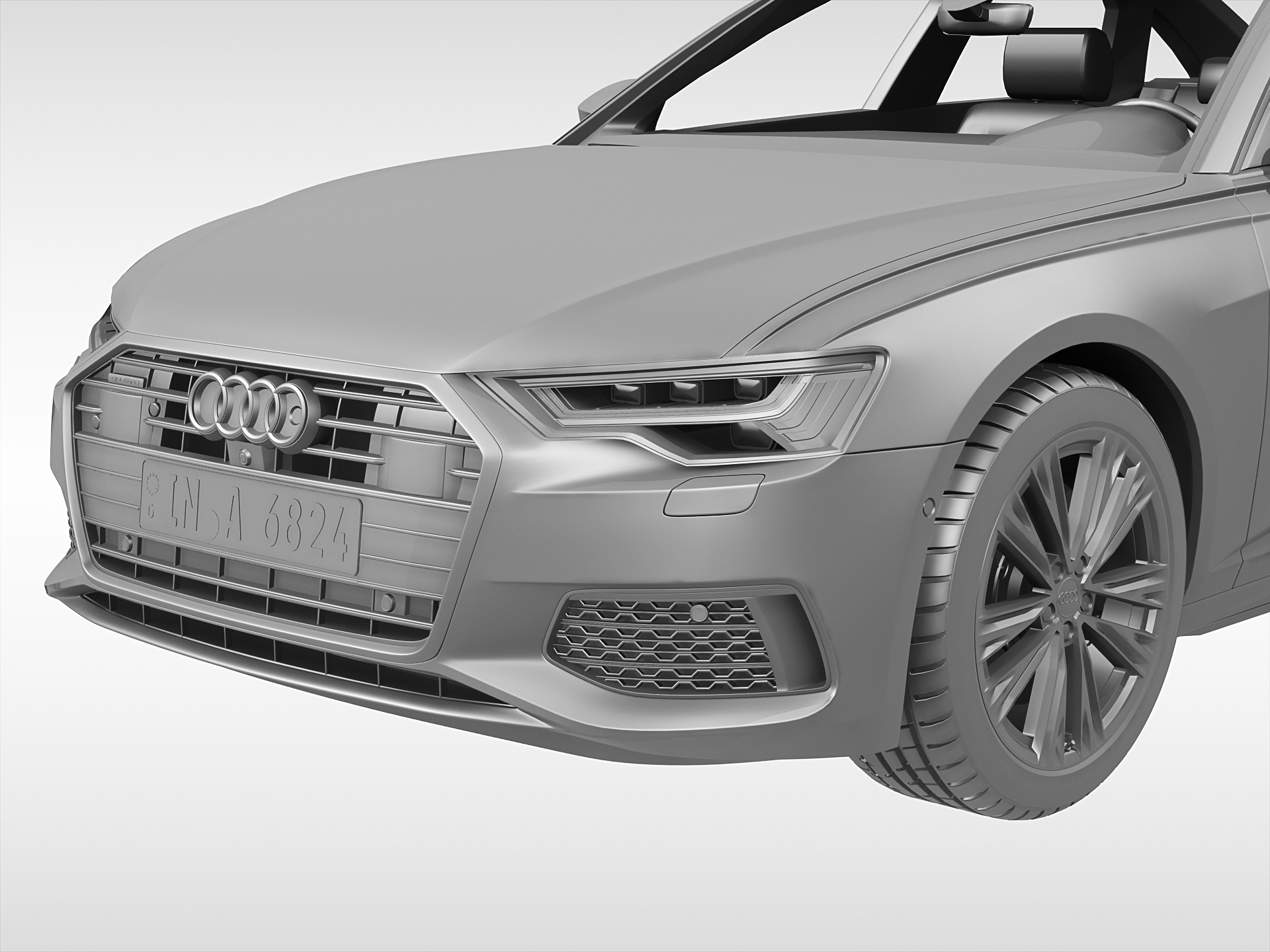 3D audi car model TurboSquid 1307425