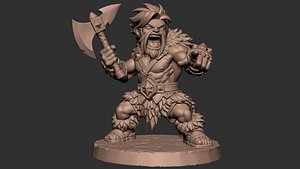 3D Ragnar Golden Axe Berserker model