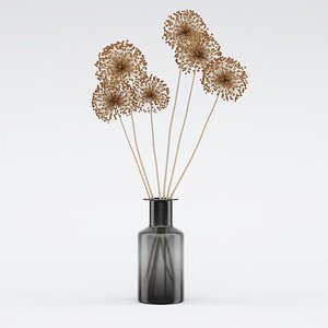 dry flowers vase 3D model