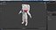 Modern Next Gen Spacesuit Empty 3D model