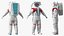 Modern Next Gen Spacesuit Empty 3D model