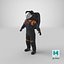 Modern Next Gen Spacesuit Empty 3D model