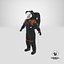 Modern Next Gen Spacesuit Empty 3D model