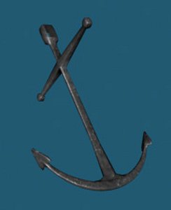 3d ship anchor model