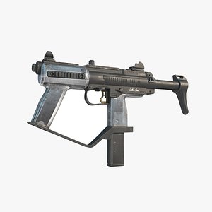 Science fiction style weapon submachine gun