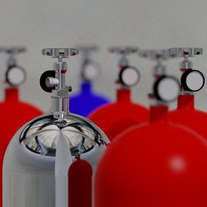 nitrous gas bottle 3d model