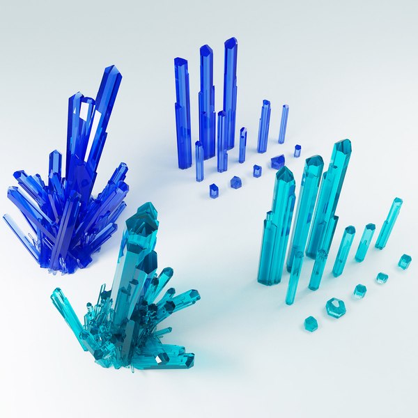 3D model crystal set - TurboSquid 2125023