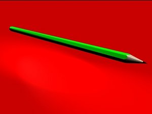 free pencil pen p 3d model