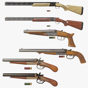 Classic Shotgun Rigged All PBR Unity UE Textures