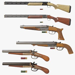 Classic Shotgun Rigged All PBR Unity UE Textures