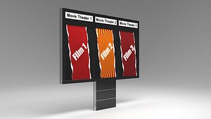 3D designed advertising billboard model