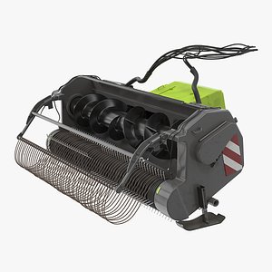 Combine Draper Header Rigged 3D Model