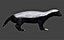 Low Poly Realistic rigged honey badger