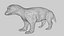 Low Poly Realistic rigged honey badger