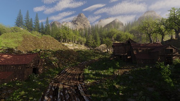 modelo 3d Escena rural - TurboSquid 2132552