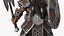 Dwarf Fighter with Axe and Shield Rigged 3D