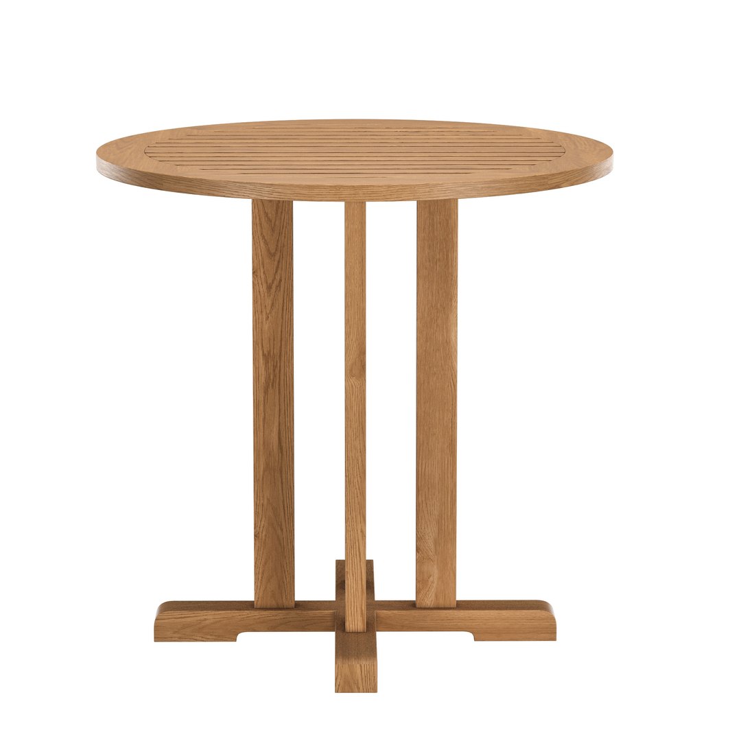 Veranda Bistro Teak Round Table 3D - TurboSquid 2266024