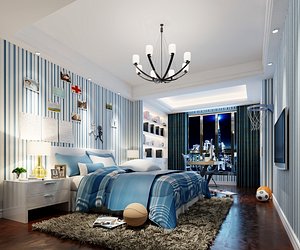 3D Light luxury children room