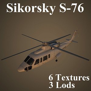 3d sikorsky low-poly helicopter